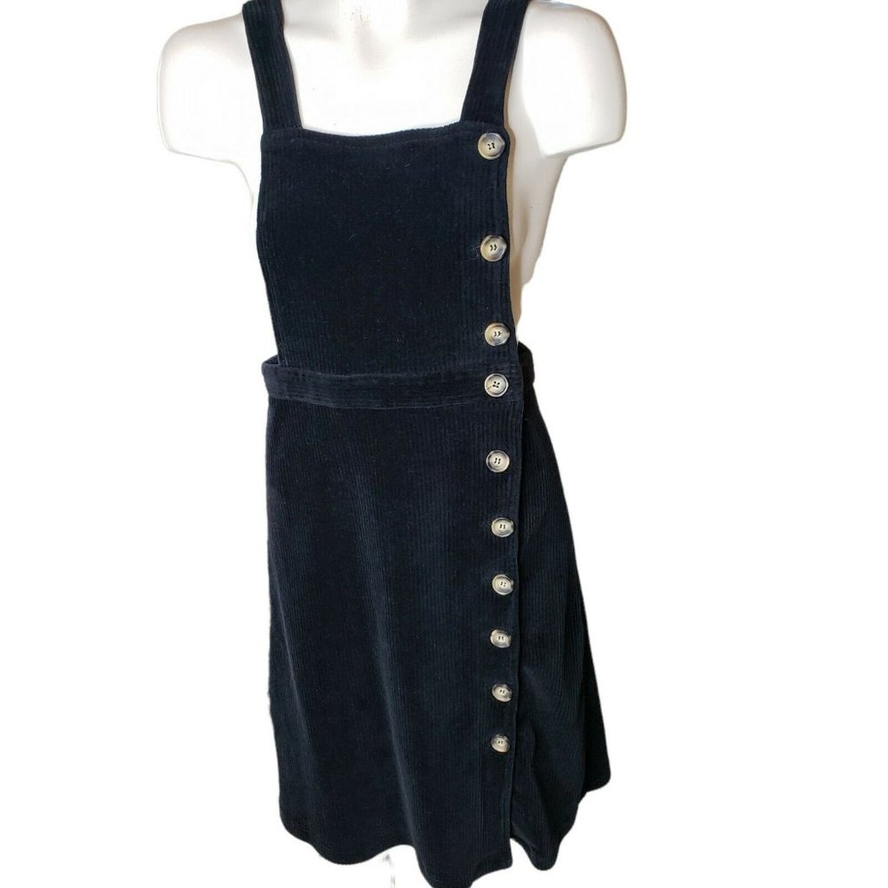 Easel  Black Wide  Corduroy Overall Y2K Dark Academia  Drama Size S